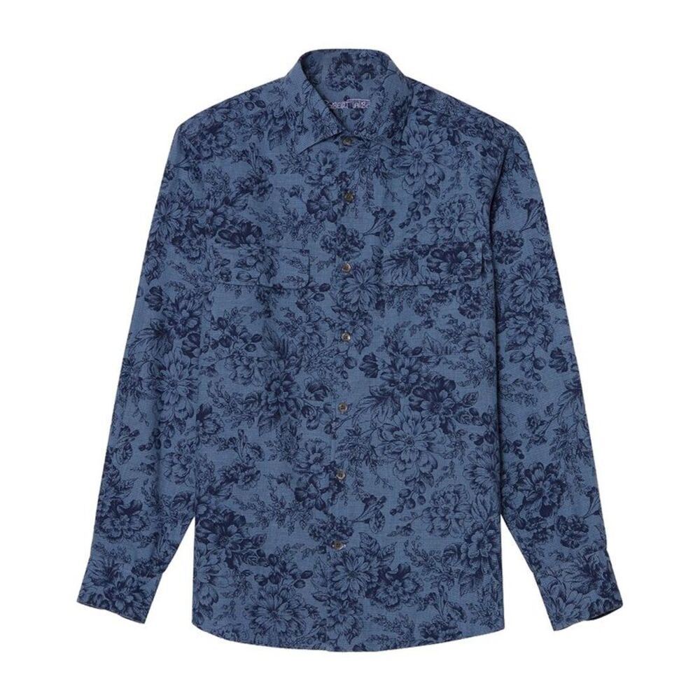 Robert Talbott Mens Morgan Floral Print Brushed Shirt